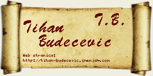 Tihan Budečević vizit kartica